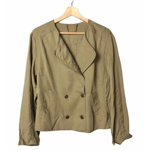 Trina Turk Rum Cay 4 Button Blazer Camel Brown 8 - Picture 1 of 3